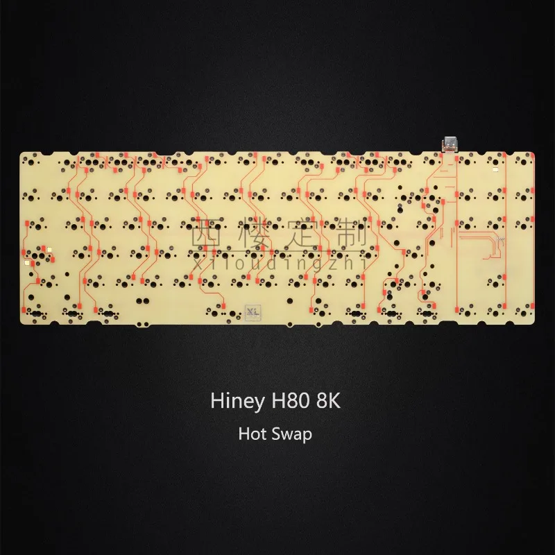 

Hiney H80 Keyboard PCB Hot Swap CEM-3 8K Return Rate Wired Single-mode PCB Customized Gaming Keyboard Accessories Supports VIA