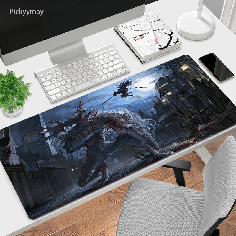 Grande gaming mousepad anime bloodborne mouse pad computador tapete do mouse gamer mesa esteira xxl computador teclado tapete de mesa overlock