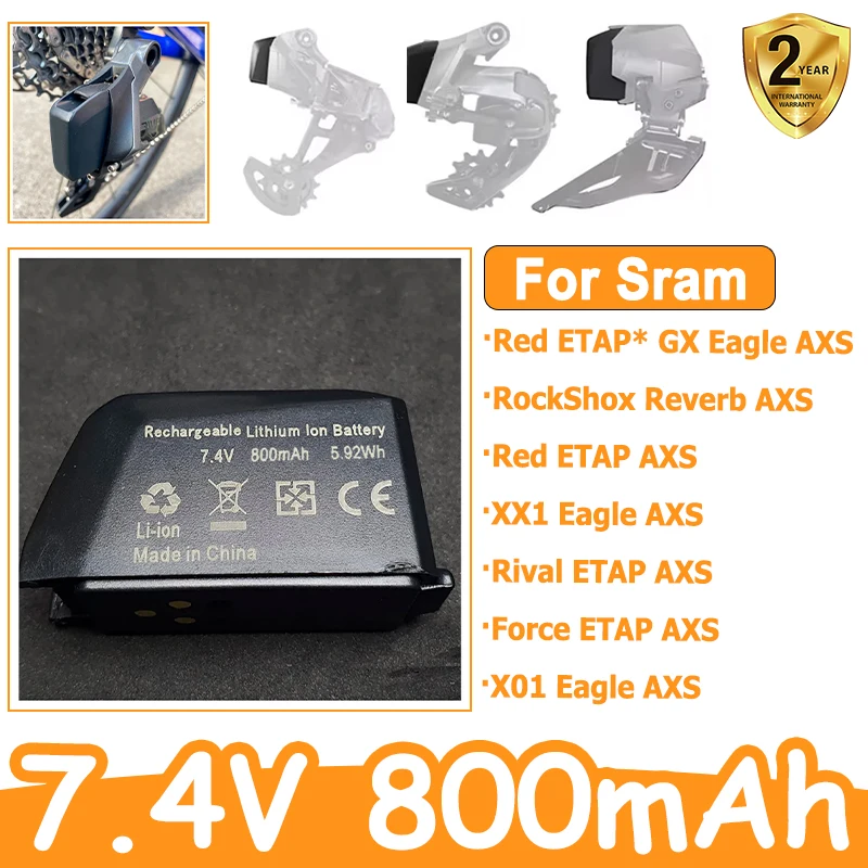 

800mAh NEW Battery for SRAM force XX1 X01 GX AXS red black axs etap wireless electronic Battery variable speed front and rear
