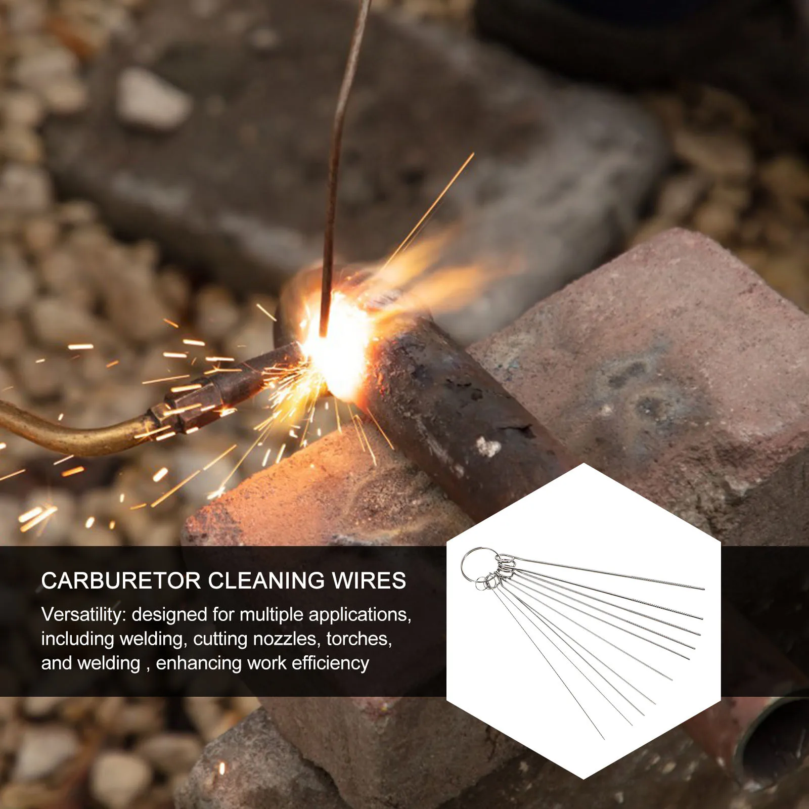 

6Pcs Stainless Steel Welding Torch Tip Cleaner Needles Welding Nozzle Carburetor Torch Cutting Motorcycle Accessories