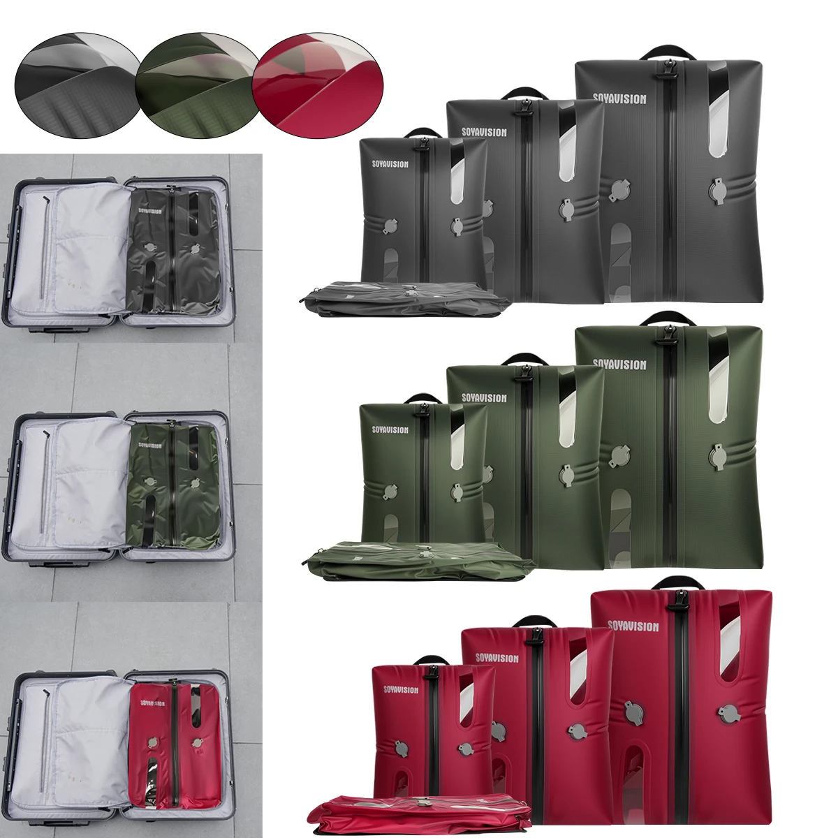 

SOYAVIISION Vacuum Compression Bag Travel Luggage Vacuum Storage Bag Clothing Waterproof Air Bag Storage Compression Bag