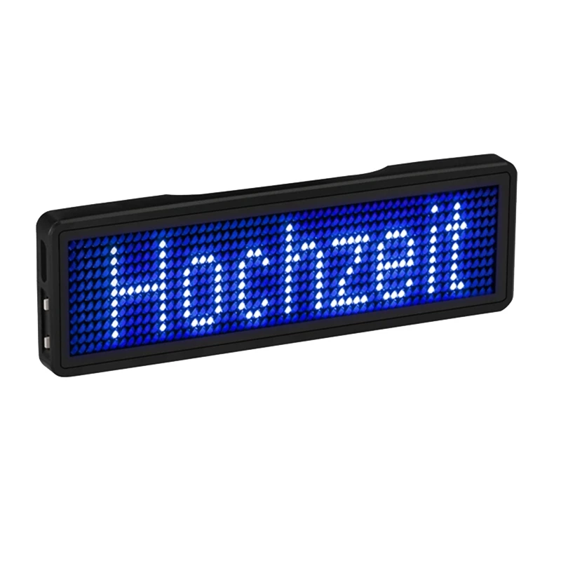 Bluetooth LED Name Badge Rechargeable Light Sign DIY Programmable Scrolling Message Board Display LED,Type 5