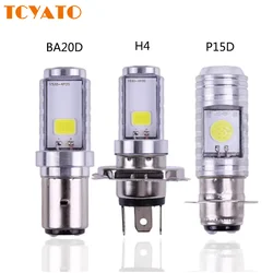 H4/P15D/BA20D 36W LED 2COB motorcycle headlight bulb 1400LM 6000K Hi/LO beam light