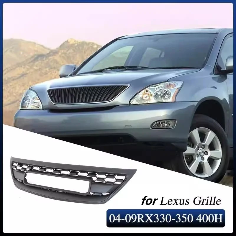 Radiator Grill with light for Lexus RX330-350 RX400H 04-09 modified Front bumper Net Car accessories