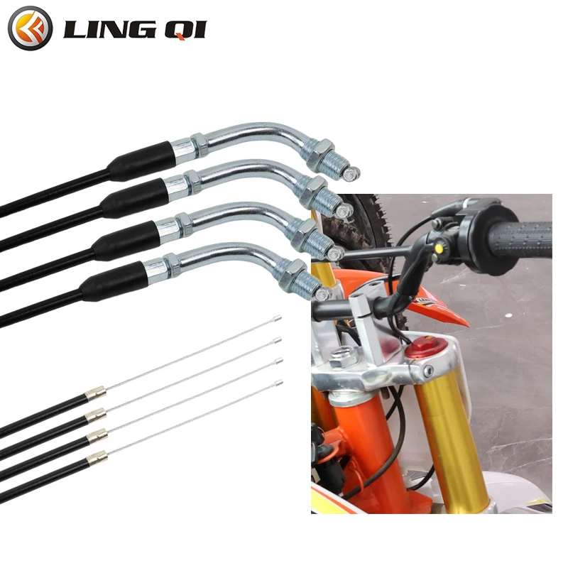 

LING QI 90mm-1280mm Throttle Cable Throttle Accelerator Line For 70cc 90cc 110cc 125cc 150cc 200cc Motorcycle Dirt Pit Bike ATV