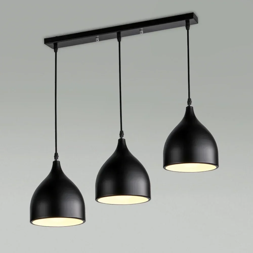 

Modern LED Pendant Light Kitchen Suspension Vintage Lamp Russia Black White Hanging Lustre Home ing Luminaria