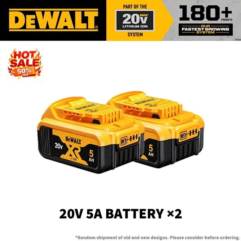 DeWALT XR 100% Original Battery 18V/20V/60V 2Ah 5Ah 6Ah 9Ah DCB200 DCB202 DCB205 DCB206 DCB209 DCB609 Power Tool with Charger image 3