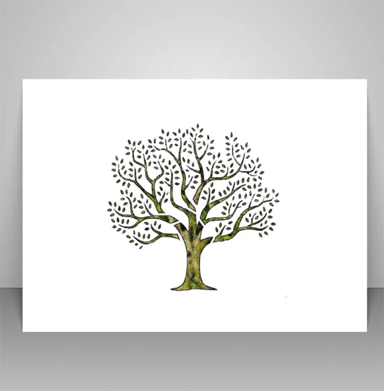 Imagem -04 - Life Tree Stencils Projeto para Pintura de Parede Colorir Scrapbook Gravação Modelo Decorativo Álbum Faça Você Mesmo 15cm 12 Pcs Lot