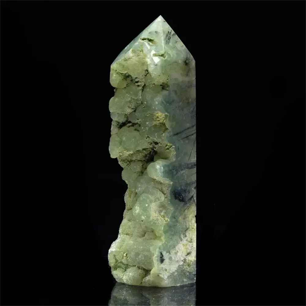 1pc Exquise prehnite agate druzy specimen tower，Irregular Grape Agate druzy Pillar，the best choice forcollectors of crystal