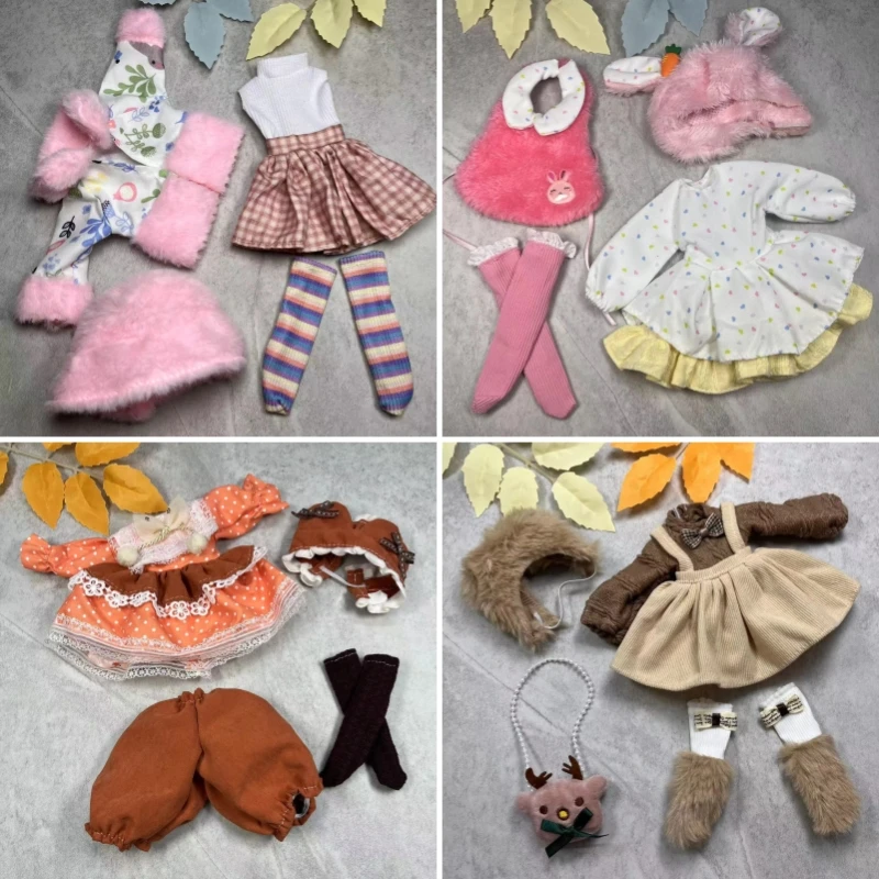 

30cm Doll Clothes Replacement Clothing 1/6 BJD Doll Skirt Dress Suit Cute Casual Wear Doll Accessories for Girl Dress Up Gift