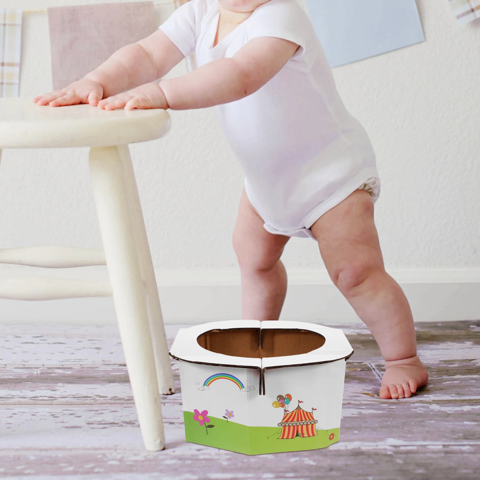 قطعة واحدة من قعادة المرحاض المحمولة القابلة للطي للسفر والسيارة وخفيفة الوزن ومضغوطة للاستخدام المنزلي أثناء السفر في الهواء الطلق #3