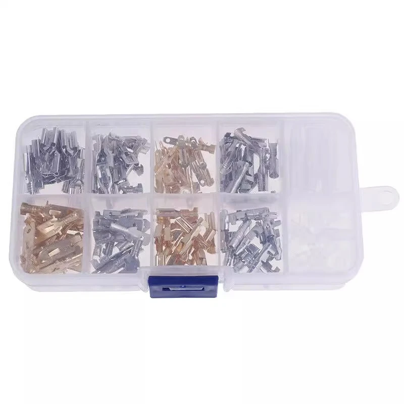 150PCS 2.8/4.8/6.3mm cold-pressed terminal, spring, blade, male/female butt connection terminal block