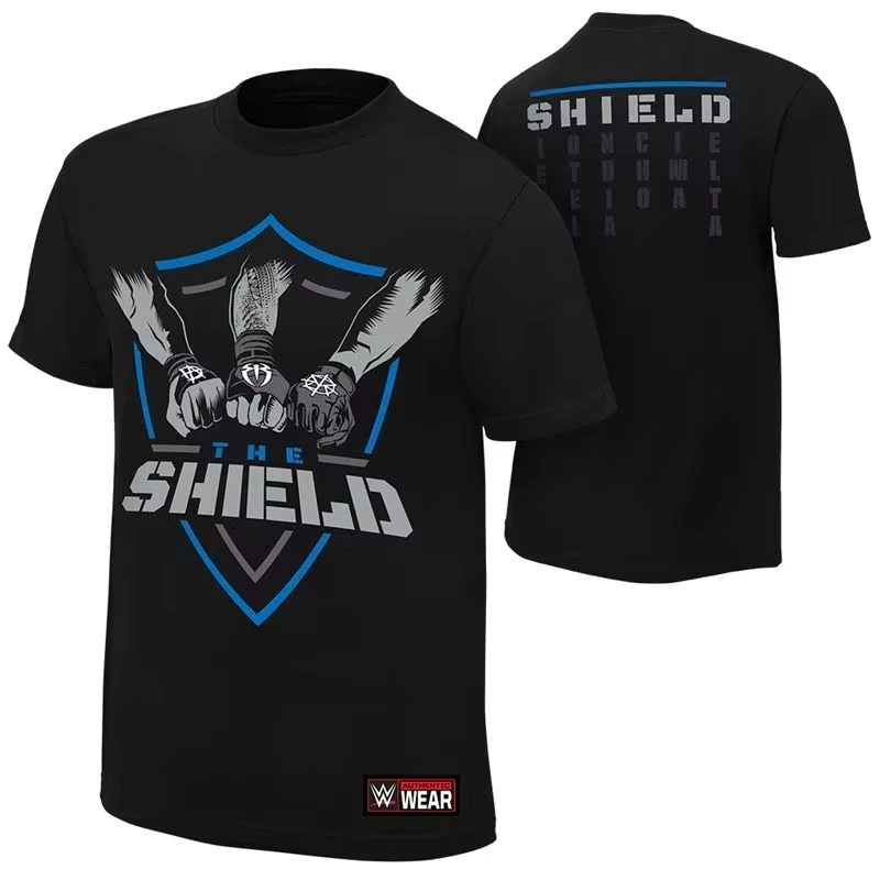 

2025 римская новая одежда с короткими рукавами Wwe, футболка с короткими рукавами и круглым вырезом, одежда в римском стиле для борьбы
