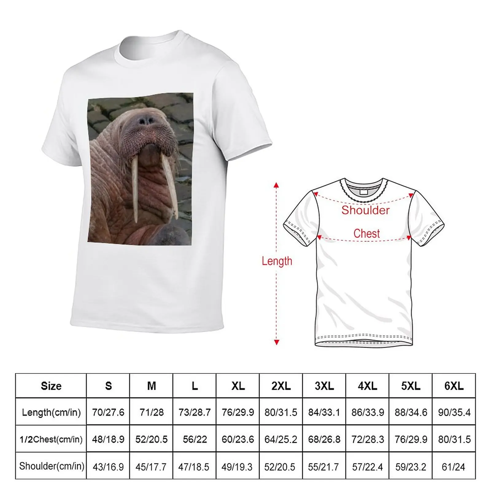 New Thor the walrus T-Shirt vintage clothes man clothes summer top oversized t shirt men