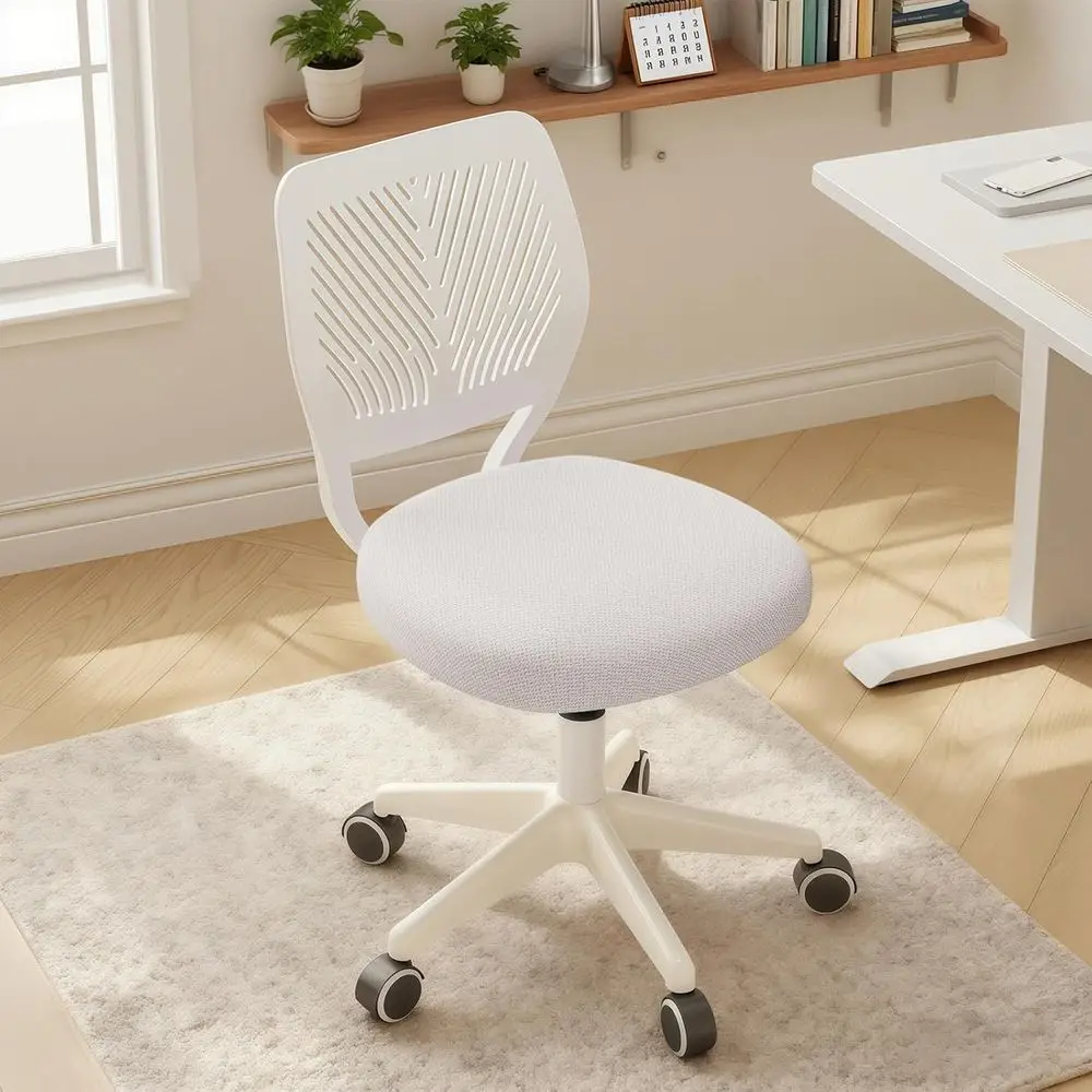 

ArmlDesk Chair Swivel Oice Rolling Chair with Sot Padded Cushion, Height Adjustable Small Task Chair, Ergonomic Study Computer C