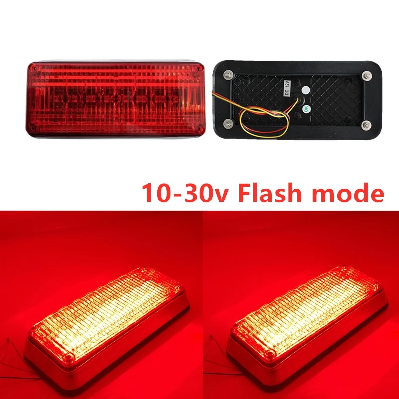 

DIY 10-30v 7x3 Inch led Warning Strobe flash Red lights ambulance pumper engines lamps police patrol Warning light 198x90x38mm