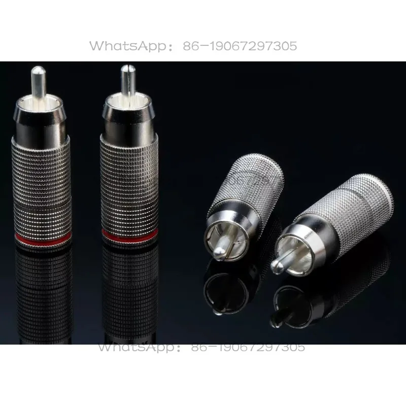 HiFi Self-locking Silver-plated Model, Audio & Video Cable Connector for Audio Power Amplifier