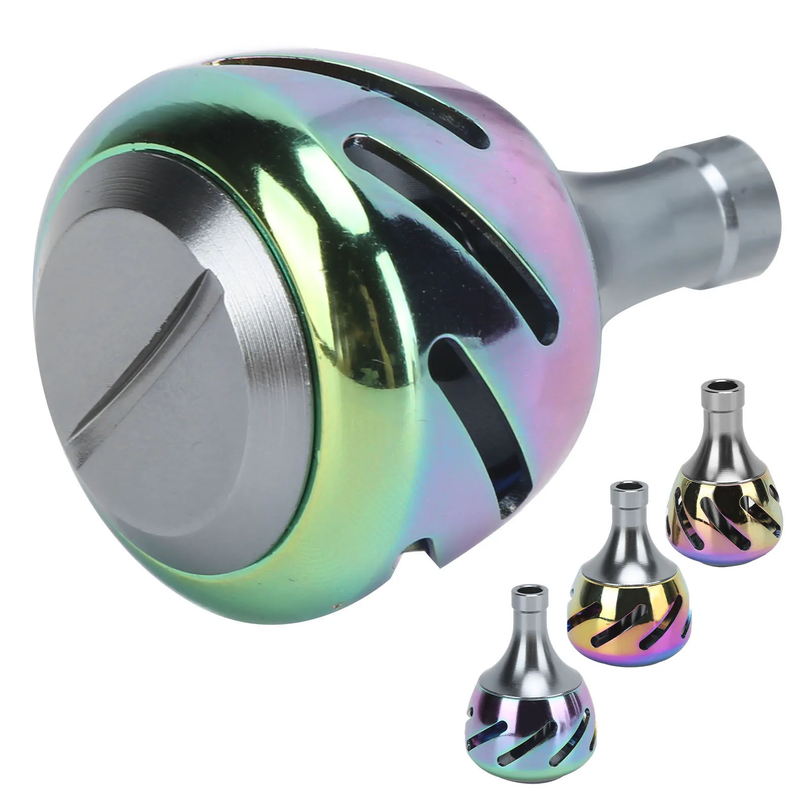 جميع المعادن الملونة بكرة الصيد مقبض مقبض ، مقبض السلطة ، استبدال الملحقات #5