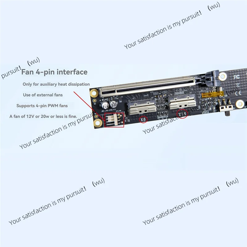 For graphics docking station 2 port SlimSAS X16 baseplate SlimSAS PCIE4.0 X16 to SlimSAS 8654 PC adapter