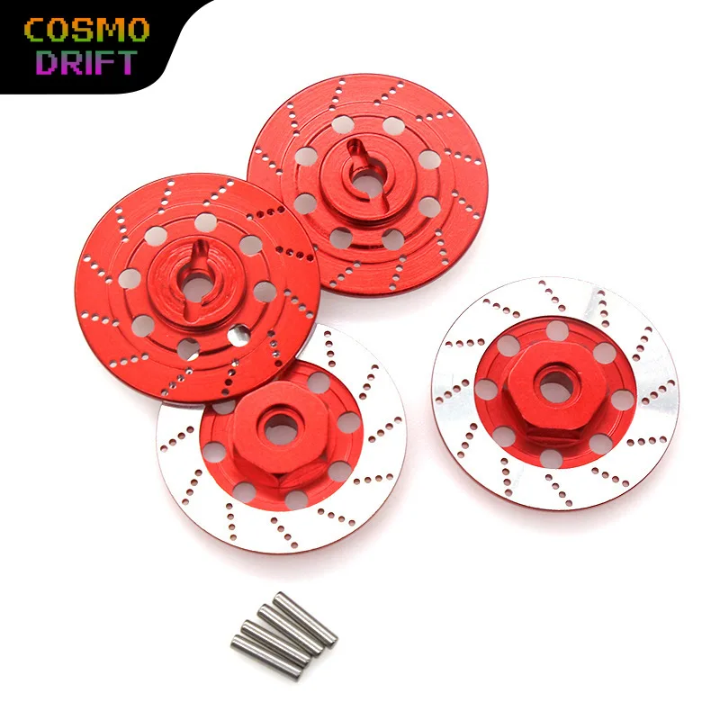 

1:10 RC Drift Car Metal Brake Disc Set 12mm Hex Hub for Tamiya Sakura D4 R34 Models Universal Scale Racing Upgrade Parts