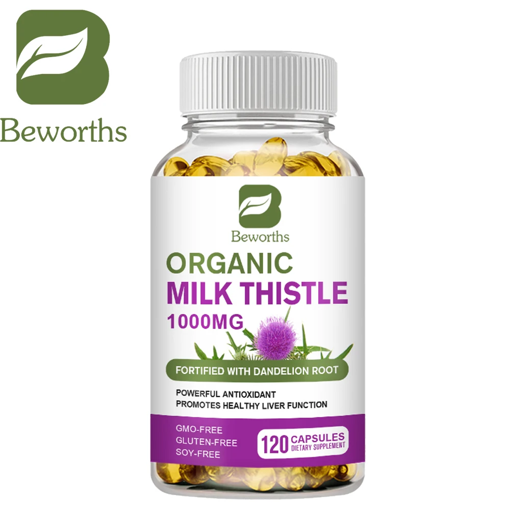 

BEWORTHS Milk Thistle Extract Capsule Liver Nourishing Drink Protects Liver Detox Beauty Eliminates Bad Breath Reduces Fire