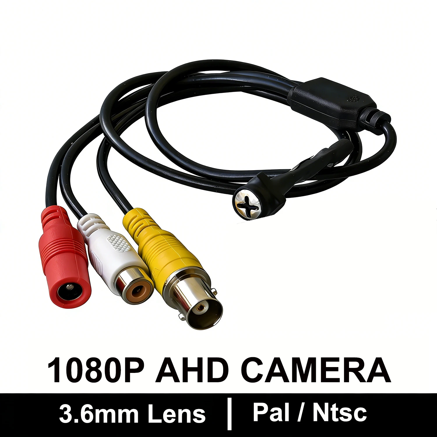 Мини-камера видеонаблюдения AHD 1080P со встроенным микрофоном, видеовыходом BNC, аудиовыходом RCA, питанием от постоянного тока, объективом 3,6 мм, совместимая с PAL/NTSC