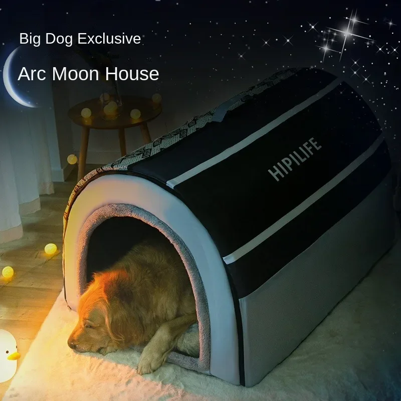 Big Dog Mongolian Bag Kennel Medium Size Large Autumn and Winter Dog House Removable and Washable Four Seasons Pet Supplies