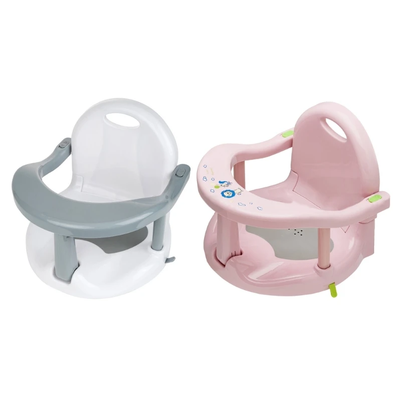 

B2EB Baby Bath Tub Anti Slip Infant Bathing Support Foldable & Detachable Bathtub Chair for 6-18 Months Boys Girls