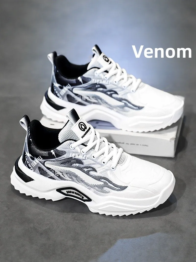 

Men's Casual Sports Shoes Summer Thick Bottom Anti-slip Lightweight Running Increase Height Dad Shoes Leisure Versatile Trendy