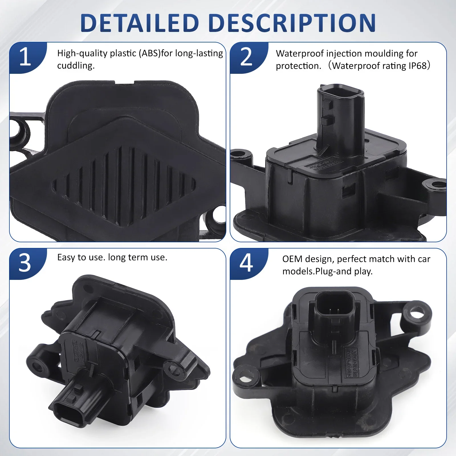 لرينو ميجان IV 2016-2019 الباب الخلفي التبديل آلية مزلاج الجذع 906064354R 90606-4354R قفل باب الجذع البلاستيك المعدني 12 فولت