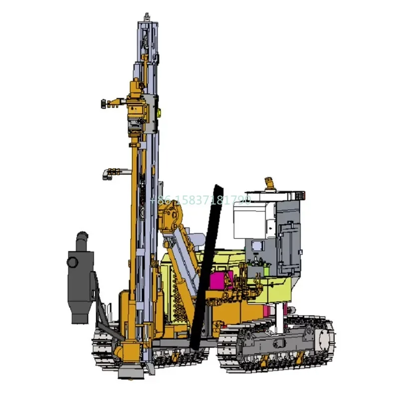 Down The Hole Drilling Rig Hydraulic Split Open-pit Crawler Well Drill Rig Machine Depth 30m DTH Drill Rig with Dust Collector