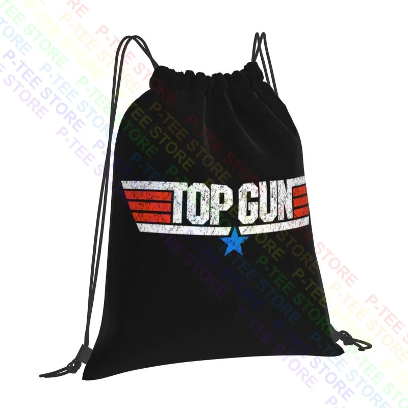 Top Gun Movie Logo Tom Cruise Maverick Goose Fighter Pilot Drawstring Bags Gym Bag Gym Lightweight