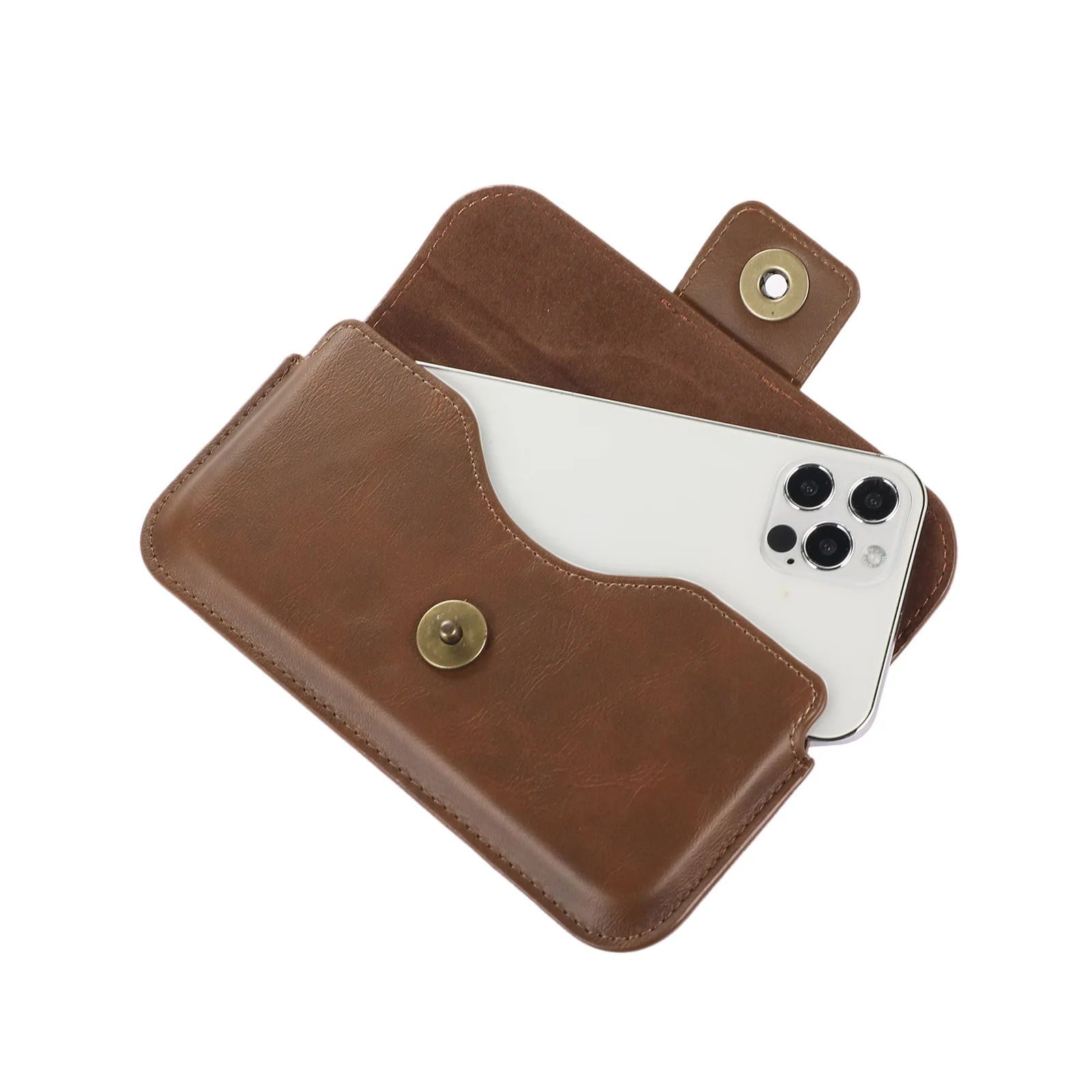 

Cow Leather Mobile Phones Case Belt Clip Men Holster Pouch 4.7-6.8inch Smartphone Pouch Carrying Cases Waist Bag For Cell Phone