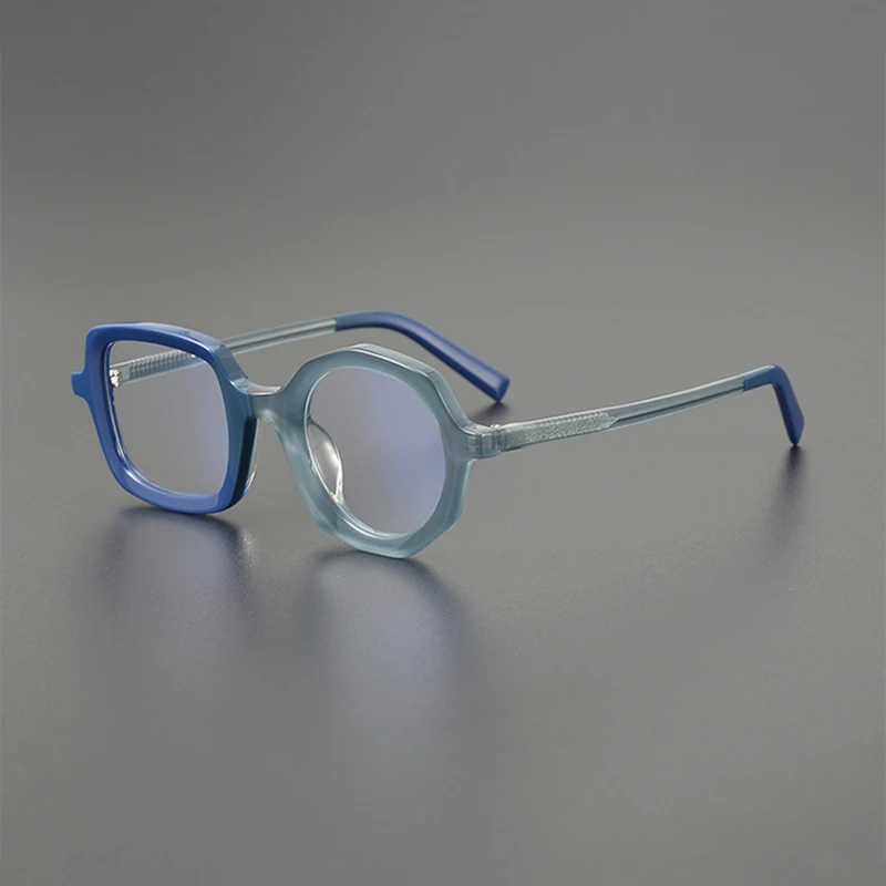Niche color square glasses frame designer small round frame retro literary fashion personality prescription glasses thick frame