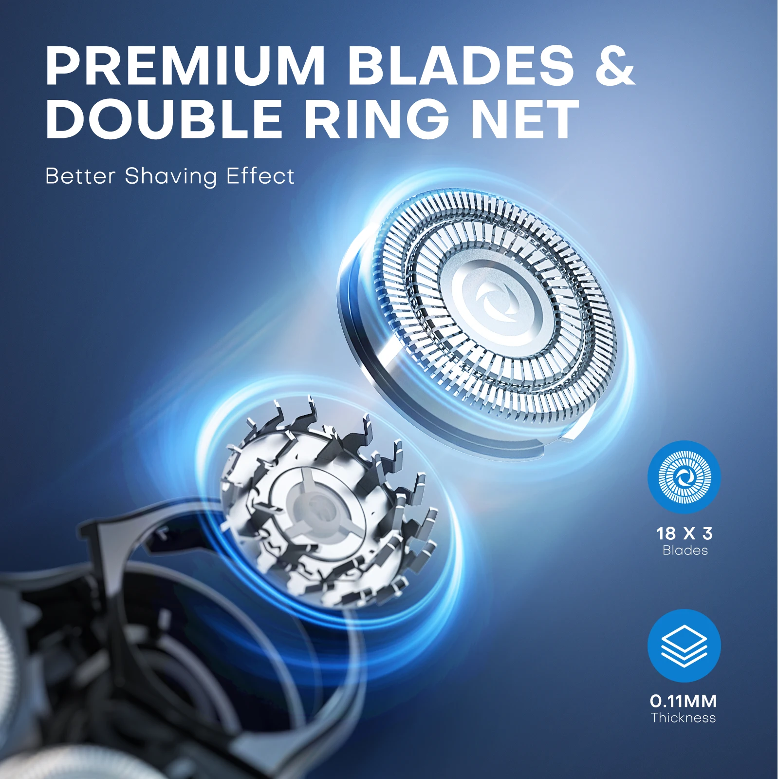 Pfay-男性用の電気フローティングシェーバー,男性用の回転式かみそり,タイプc,USB,充電式,顔とあごひげ用