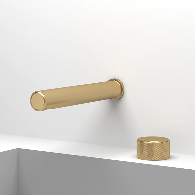 

Wall Mounted Basin Luxury Bathroom Cold and Hot Brass Faucet, Available In Multiple Colors