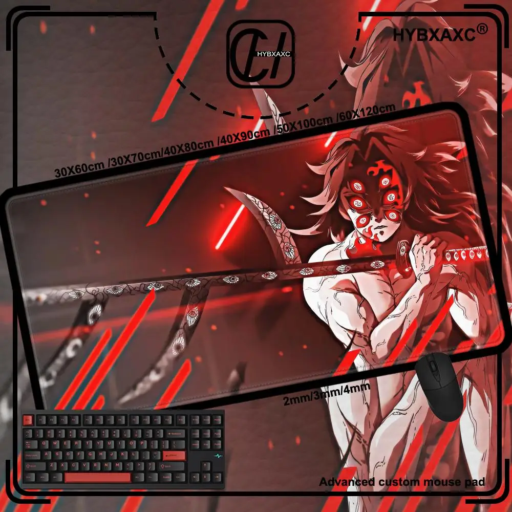 

Anime Kawaii Demon Slayer Kokushibo Mouse Pad Tablet mouse Pad Laptop xl desktop mouse pad, cute HD Rainbow Gaming keyboard pad