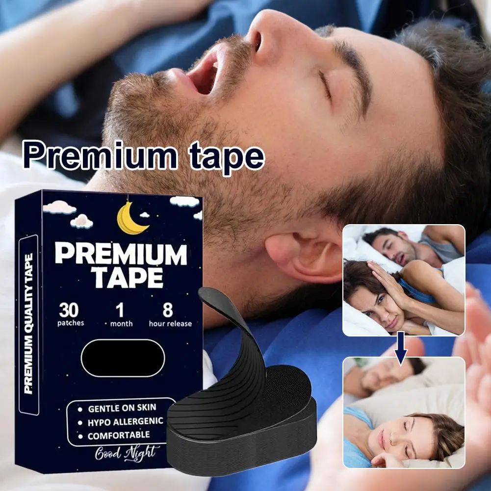 30pcs Breathing Correction Closed Mouth Patch Anti Snoring Patches Shut Up Tool Respiratory Correction for Adult