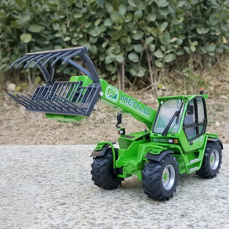 

ROS Diecast Alloy 1:32 Scale MERLO MULTIFARMER High Altitude Telescopic Arm Loader Forklift Cars Model Adult Toys Gifts Display