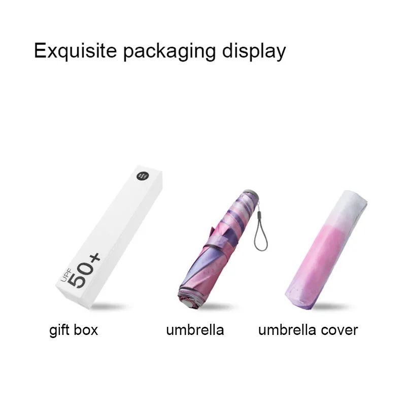 140G Ultra Light Small Fashion Folding Umbrella Rain Women Gift Mini Sun Parasol Girls Anti-UV Portable Travel Pocket Umbrellas