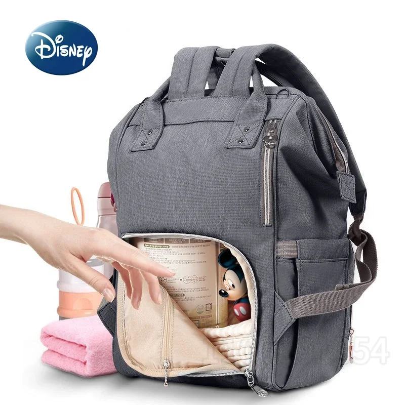 Disney-saco de fraldas desenhos animados, grande capacidade mochila, alta qualidade, luxo marca, saco de bebê, desenhos animados, moda, novo