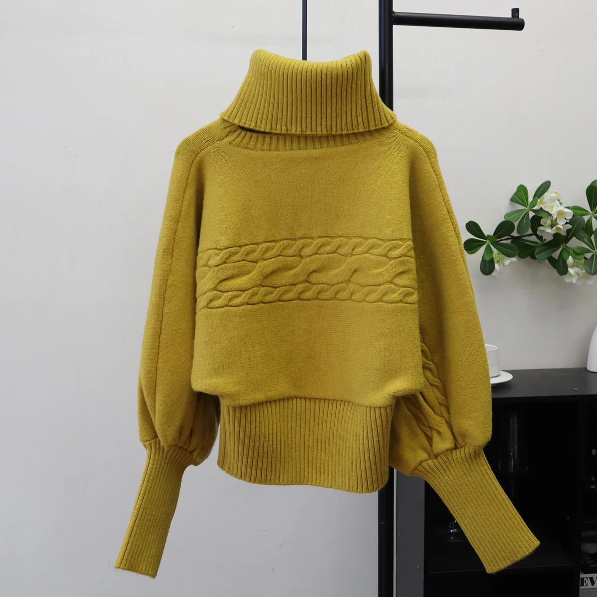 

Women Knitted Pullovers Jumpers Solid Sweaters Neckwarmer O Neck Long Sleeve Loose Office Lady Elegant Casual Autumn Winter 2025