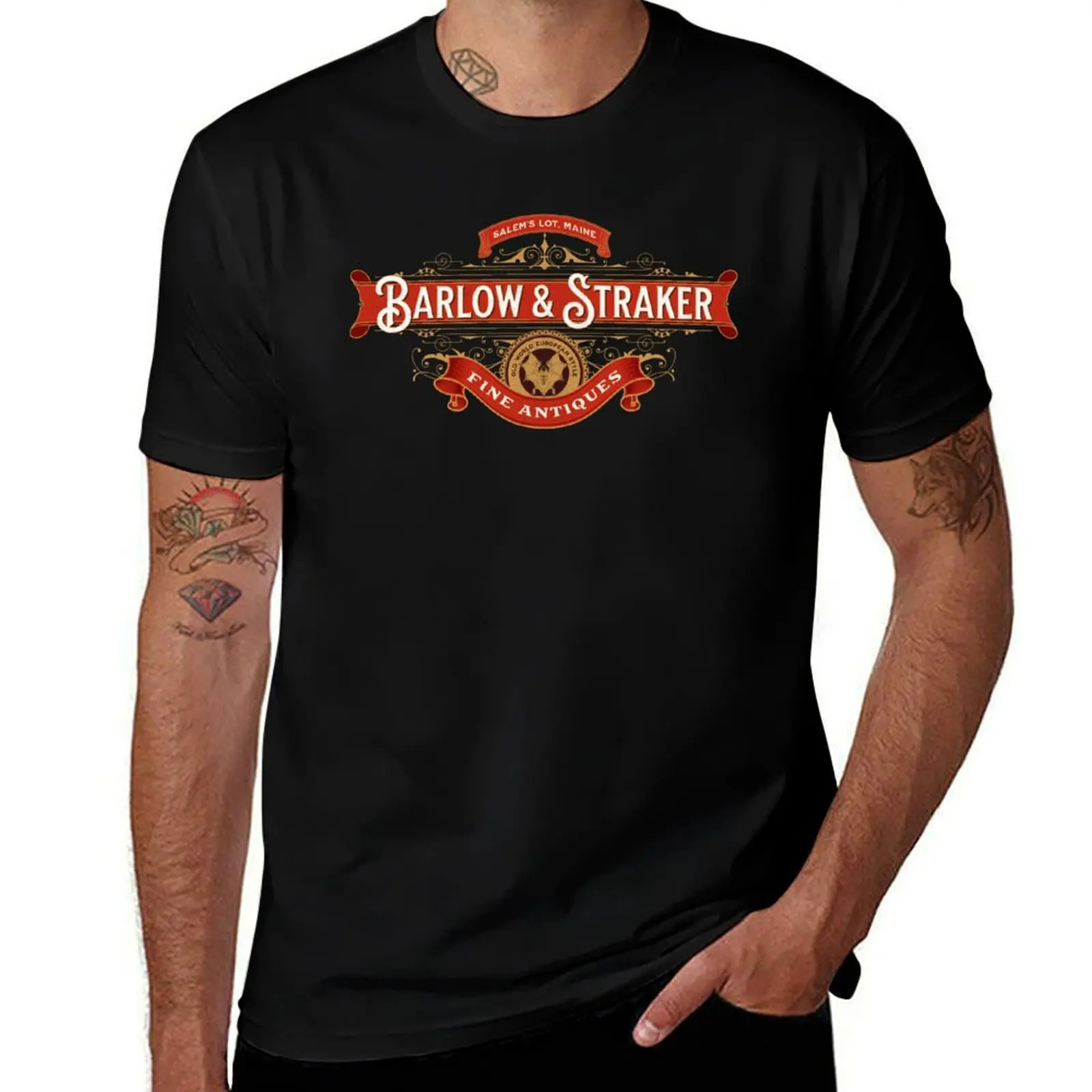 

Barlow & Straker Fine Antiques Salem's Lot Maine T-Shirt man t shirts graphic t shirt for man 100 percent cotton T-Shirt