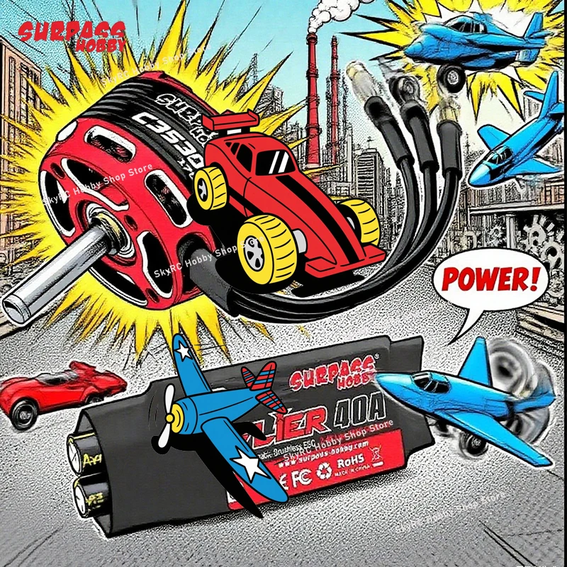 C3548 C3530 C3536 C3542 V2 SURPASS HOBBY Бесщеточный двигатель 2-5S с 40A 50A 60A ESC для модели самолета RC C3548 C3530 C3536 C3542 V2 SURPASS HOBBY Бесщеточный двигатель 2-5S с 40A 50A 60A ESC для модели самолета RC