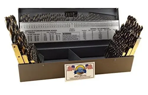 Hog 115 Pc Drill Bit Set Letter Number Wire Gauge Hi-Molybdenum M7