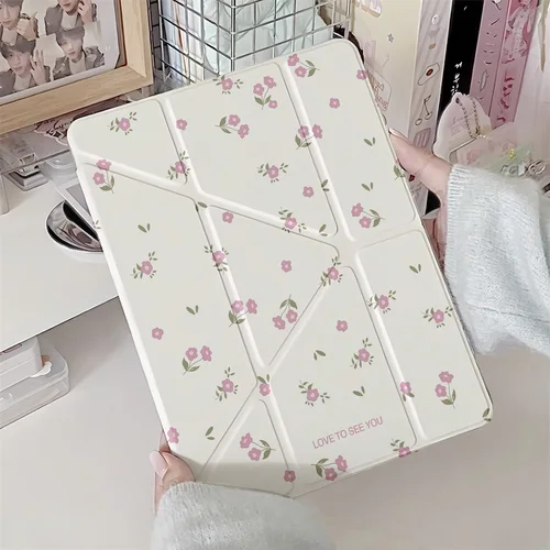 Imagen 2 del producto Funda Y Fold Flower para iPad A16 11.a generación 10a 10,2 9a 8a 7a Funda para iPad Air 4 5 Air 11 13 Pro 11 13 ''M4 Pro 12,9 Mini 6 7