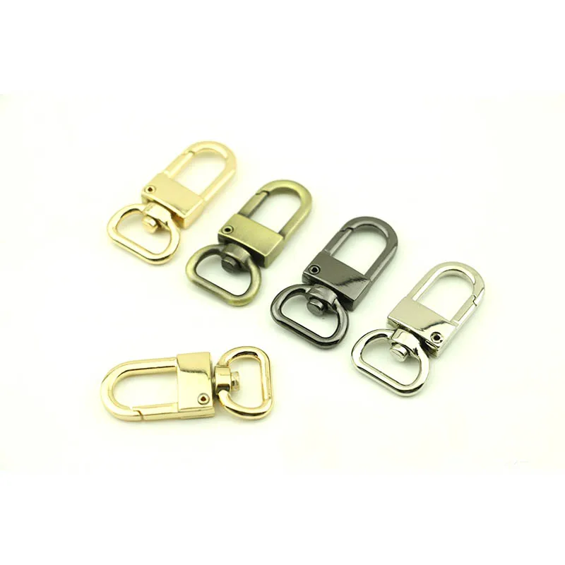 

100 pcs 12mm Lobster Swivel Clasps Clips Gunmetal with 0.5 inch D-head inside wide