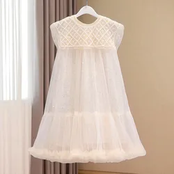 Lace Princess Dresses for Girls Costumes Kids Clothes Teenagers Party Dresses Sleevelss Summer Vestidos 2 3 4 5 6 7 8 9 10 Years