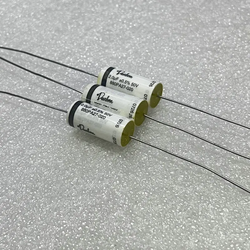 5PCS/LOT Dearborn Copper Foot 880P 50v 2uf 2.0uf 205 High Precision 0.5% Thin Film Capacitor