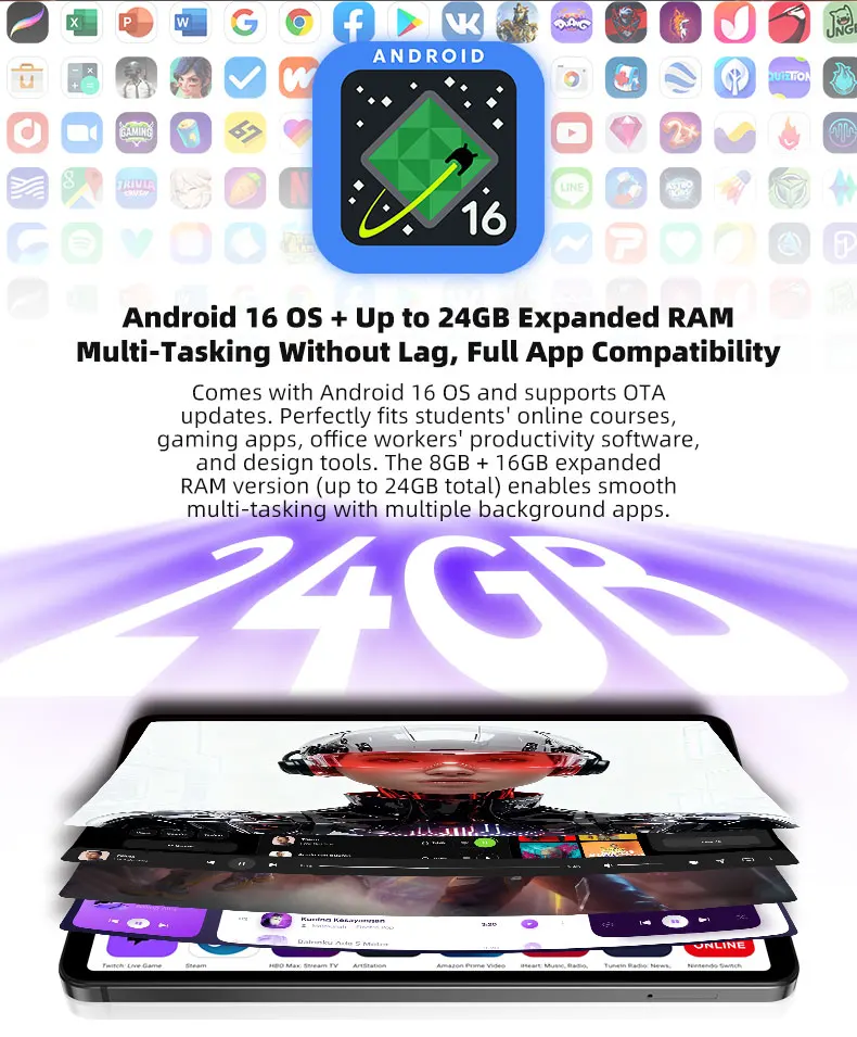 BNCF Bpad T1 Tablet Unisoc T7300 Processor 8.4 Inch Kids Mini Android 16 Gaming Tablet E-Reader With SIM Card Slot 4G LTE Call